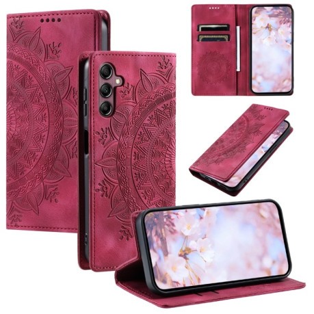 Чехол-книжка Totem Embossed Magnetic Leather для Samsung Galaxy A16 5G - красный