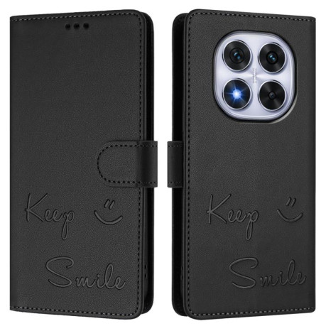 Чохол-книжка Embossing Stripe RFID для Xiaomi Redmi Note 14 Pro 4G - чорний