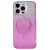 Прозорий чохол Classic Hybrid MagSafe Glitter для iPhone 15 Pro Max - рожевий