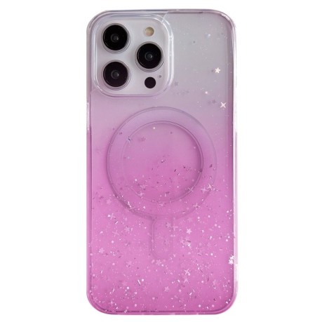 Прозорий чохол Classic Hybrid MagSafe Glitter для iPhone 15 Pro Max - рожевий
