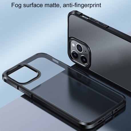 Противоударный чехол Ice-Crystal Matte для iPhone 11 Pro Max - синий