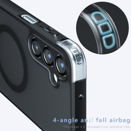 Противоударный чехол Armor MagSafe Precise Hole PC Hybrid TPU для Samsung Galaxy A56 5G - черный