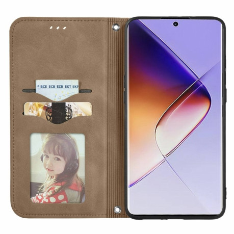 Чехол-книжка Retro Skin Feel Business Magnetic для Infinix Note 40 Pro  4G - коричневый