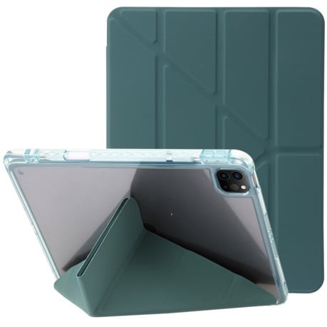 Чехол-книжка Clear Acrylic Demation Leather для iPad Pro 11 2024 - зеленый