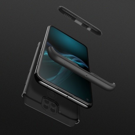 Противоударный чехол GKK Three Stage Splicing на Xiaomi Redmi 10X / Note 9 - черный