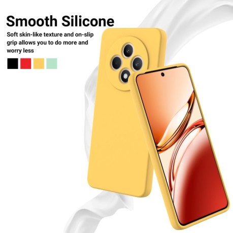Силіконовий чохол Solid Color Liquid Silicone на OPPO Reno12 F/12 FS - жовтий