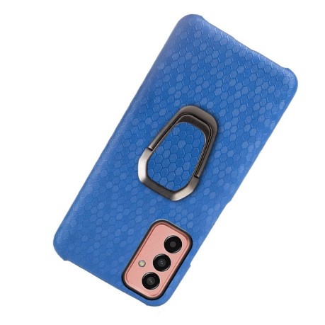 Противоударный чехол Honeycomb Ring Holder для Samsung Galaxy M13 4G  - синий