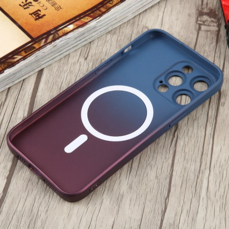 Противоударный чехол Liquid Silicone Full (Magsafe) для iPhone 15 Pro Max - сине-фиолетовый