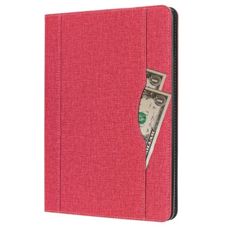 Преміум чохол-книжка з тканинною текстурою з силіконовим тримачем та футляром для стілусу на iPad 9.7 2017/2018 /Air/Air 2 Червоний
