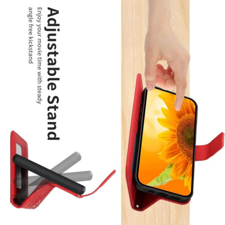 Чохол-книжка Skin Feel Sun Flower для Xiaomi 13 Pro - червоний