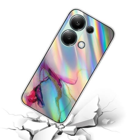 Протиударний чохол Laser Marble Pattern для Xiaomi Redmi Note 13 Pro 4G / Poco M6 Pro 4G - зелений