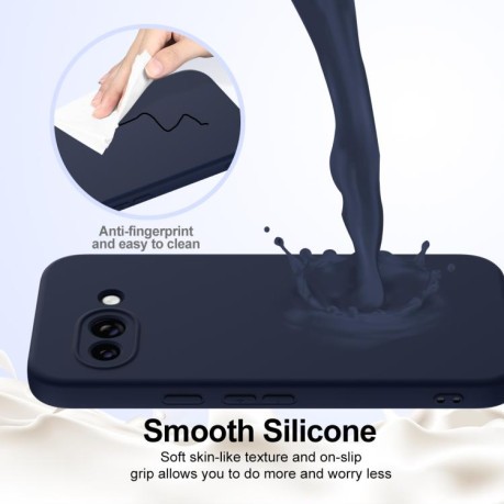 Силиконовый чехол Shockproof Silicone Magsafe для Google Pixel 9a - синий
