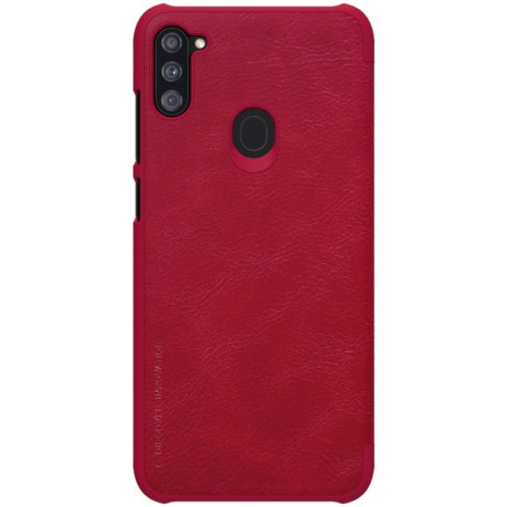Кожаный чехол-книжка Nillkin Qin Series для Samsung Galaxy A11/M11 - красный