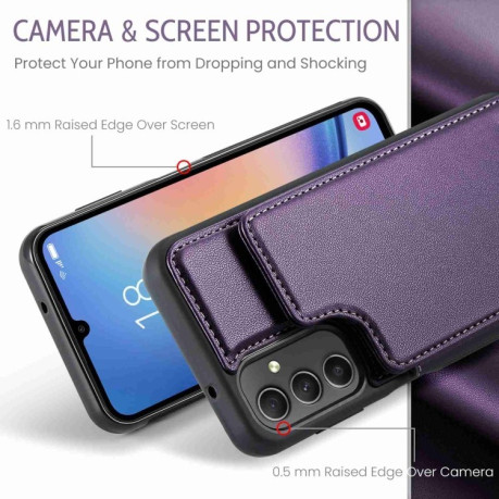 Чехол CaseMe C22 Card Slots Holder RFID Anti-theft для Samsung Galaxy A54 5G - фиолетовый