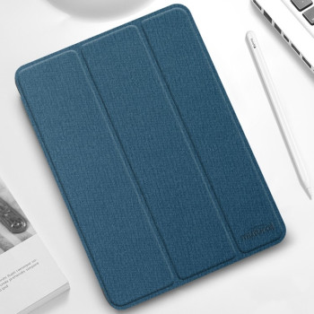 Противоударный чехол-книжка Mutural YASHI Series на iPad Pro 12.9 (2021) - синий