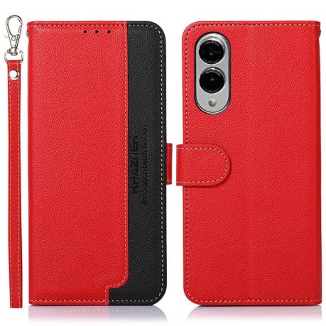 Чохол-книжка KHAZNEH Litchi Texture для Samsung Galaxy S25 Edge 5G - червоний
