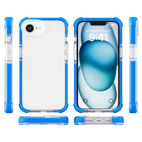 Чохол Acrylic + TPU Transparent для iPhone 16e - синій