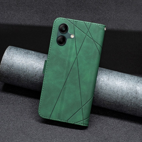Чехол-книжка Magnetic Buckle Rhombus Texture для Samsung Galaxy A05 - зеленый