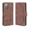 Кожаный чехол-книжка Wallet Style Skin на Samsung Galaxy S20 FE - коричневый
