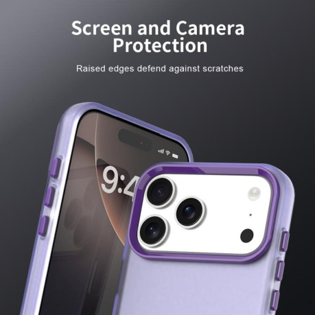 Противоударный чехол Candy Series для iPhone 17 Pro Max - фиолетовый