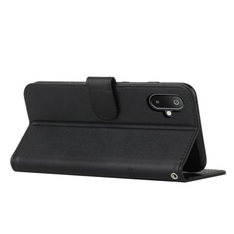 Чехол-книжка Stitching Calf Texture для Samsung Galaxy M06 5G - черный