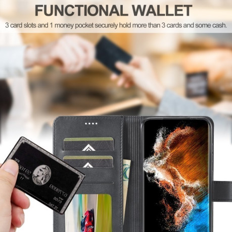 Чехол книжка LCIMEEKE Calf Texture на Samsung Galaxy S25+ 5G - черный