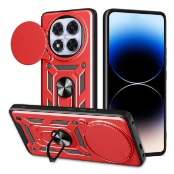 Противоударный чехол Sliding Camshield для Xiaomi Redmi Note 14 Pro+ 5G - красный