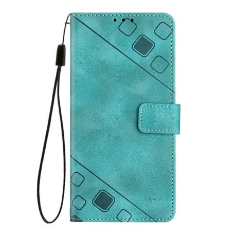 Чехол-книжка Skin-feel Embossed для Realme GT 7 Pro 5G - зеленый