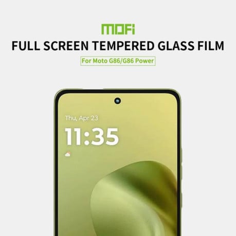 Захисне скло MOFI 9H 3D Full Screen на Motorola Moto G86 / G86 Power - чорне