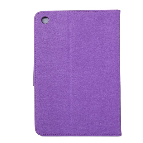 Чехол-книжка Pressed Flowers Butterfly Pattern для iPad mini 1/2/3 - фиолетовый