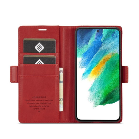 Чехол-книжка LC.IMEEKE Skin-friendly для Samsung Galaxy S22 - красный