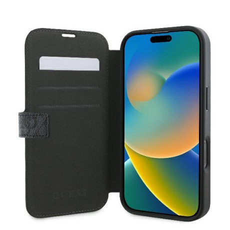 Оригинальный чехол Guess 4G Metal Logo для iPhone 16 Pro Max - Black