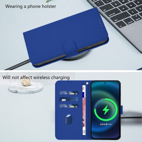 Чехол-книжка Skin Feel Solid Color Leather для Infinix Zero 30 4G - синий