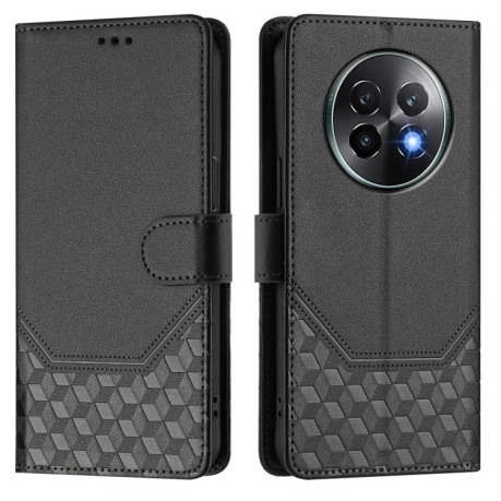 Чехол-книжка Embossing Stripe RFID для Realme 13+ 5G/13 Pro 5G/13 Pro+ - черный