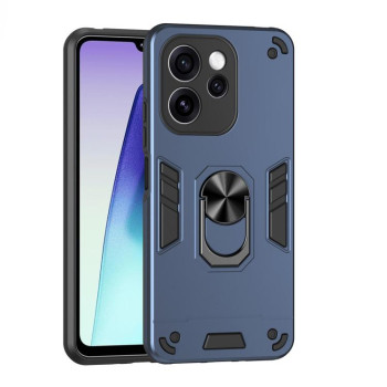 Ударозахисний чохол Metal Ring Holder на OPPO Reno15 Pro 5G Global — синій