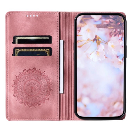 Чехол-книжка Totem Embossed Magnetic Leather для Xiaomi 14 Pro - розовое золото