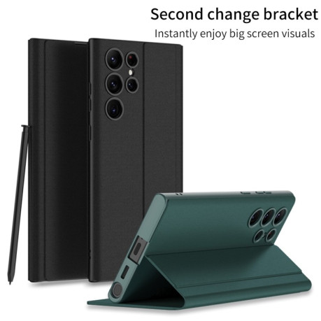Чехол-книжка GKK Magnetic для Samsung Galaxy S23 Ultra 5G - Carbon Fibre