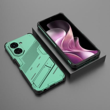 Противоударный чехол Punk Armor для Xiaomi Redmi A5 4G 171.1mm / Poco C71 5G - зеленый
