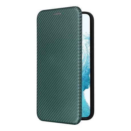 Чохол-книжка Carbon Fiber Texture на Samsung Galaxy A54 5G - зелений