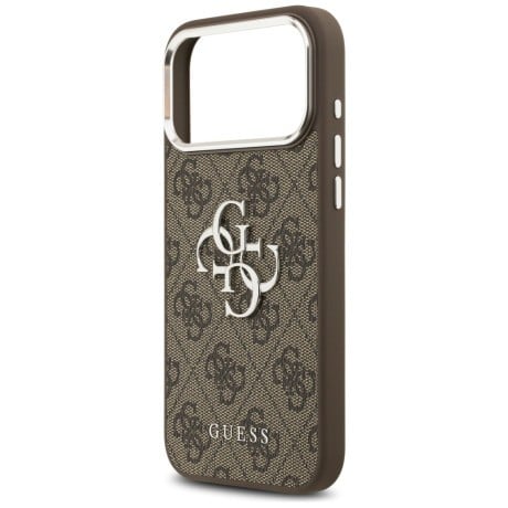 Оригинальный чехол Guess 4G Big Logo на iPhone 17 Pro Max - Brown - Silver