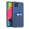 Противоударный чехол Liquid Silicone Skin with Card Slot для Samsung Galaxy M53 5G - синий