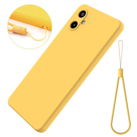 Силиконовый чехол Solid Color Liquid Silicone на Samsung Galaxy M06 / F06 5G - желтый
