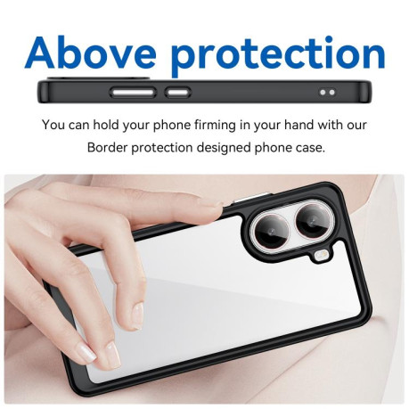 Противоударный чехол Colorful Acrylic Series для Xiaomi Poco X7 Pro - черный