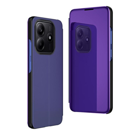 Чехол книжка Clear View на Xiaomi Redmi Note 14 4G 164.84mm - фиолетово-синий
