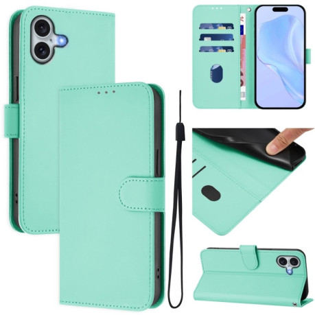 Чохол-книжка Skin Feel S-type для iPhone 16 Plus - зелений