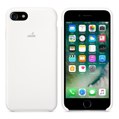 Силіконовий чохол Silicone Case White на iPhone SE 2020/8/7