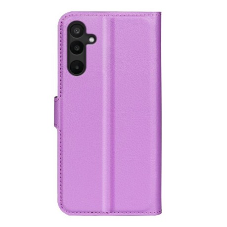 Чехол-книжка Litchi Texture Horizontal Flip Leather на Samsung Galaxy M16 / F16 - фиолетовый