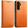 Чехол-книжка Suteni Calf Texture для Samsung Galaxy S26+ 5G — хаки