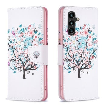 Чехол-книжка Colored Drawing Pattern для Samsung Galaxy A16 - Tree