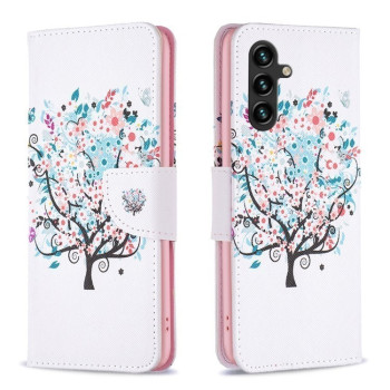 Чехол-книжка Colored Drawing Pattern для Samsung Galaxy A35 - Tree